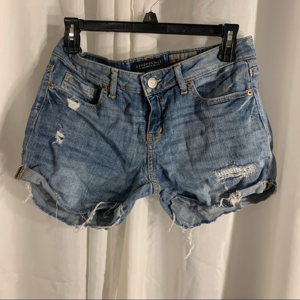 Aeropostale Ripped Denim Shorts